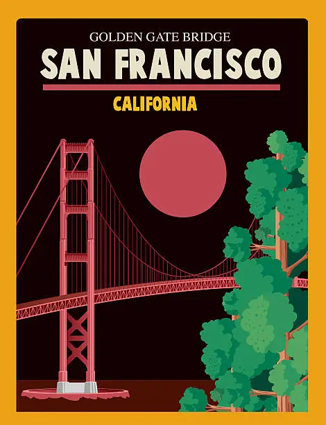 Vector illustration of San Francisco Poster