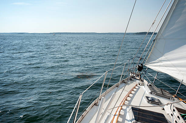 Sailboat on a sunny day stock photo