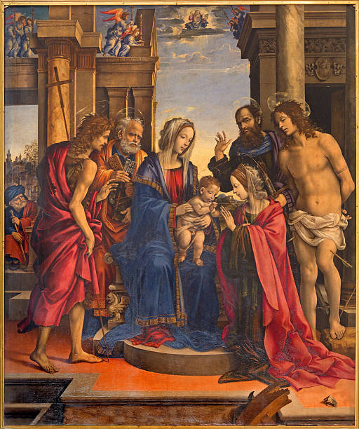 istock Bologna - Madonna and saints  in Saint Dominic church. 493217685