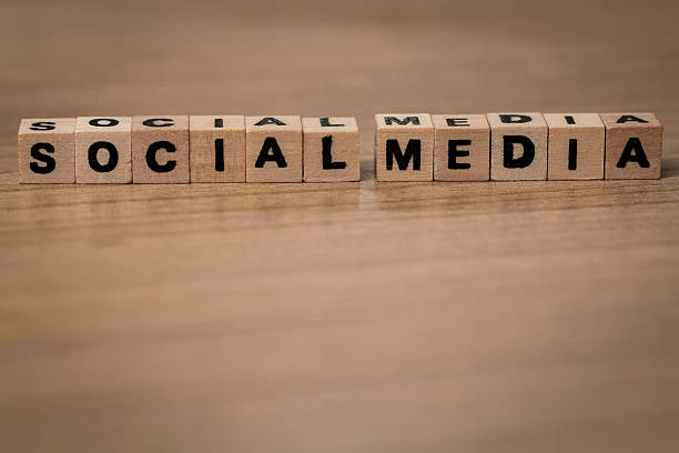 istock Social Media in wooden cubes 493217804
