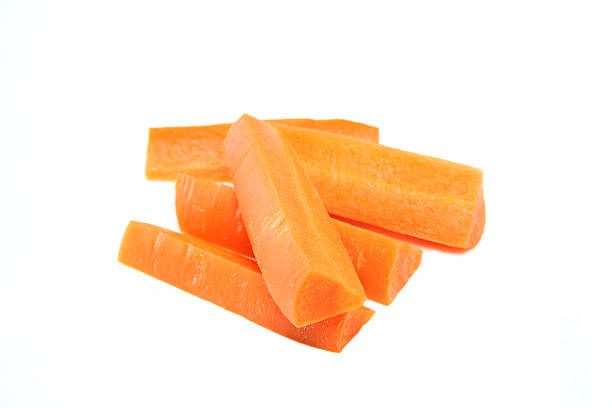 istock sliced carrot of isolated on white. 493218845