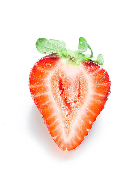 istock Beautiful strawberries isolated on white 493221376