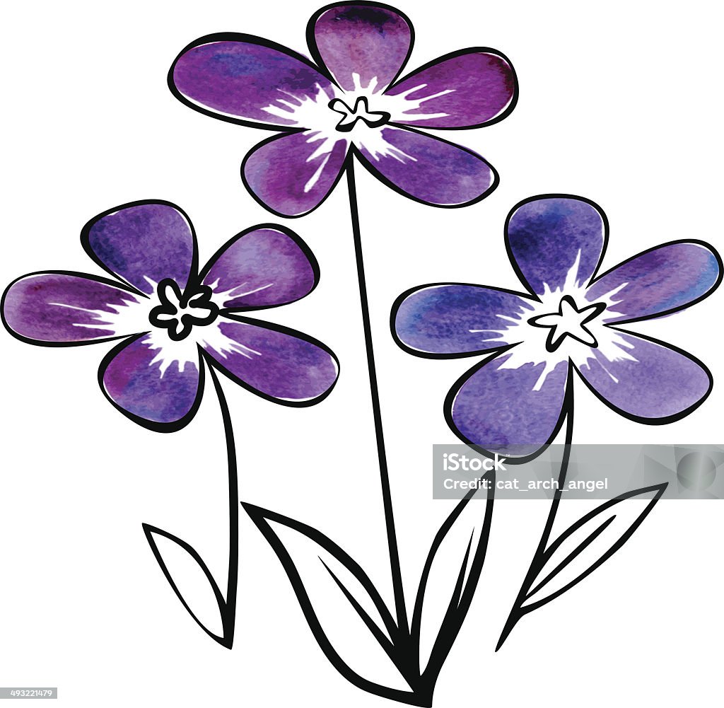 Zestaw kwiaty wodne - Grafika wektorowa royalty-free (Kwiat - Roślina)