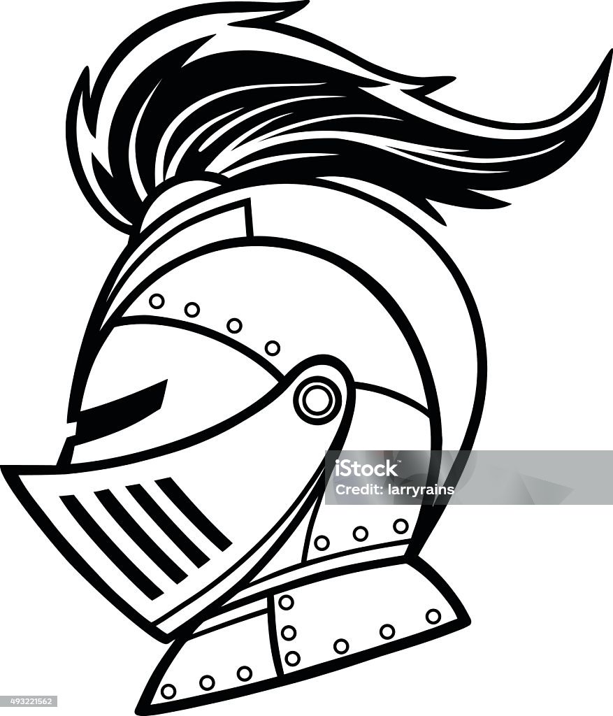 Knight Lineart A vector illustration of a Knight Lineart. Knight - Person stock vector
