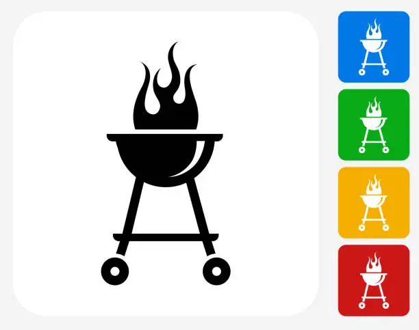 Vector illustration of Grill Icon Flat Graphic Design