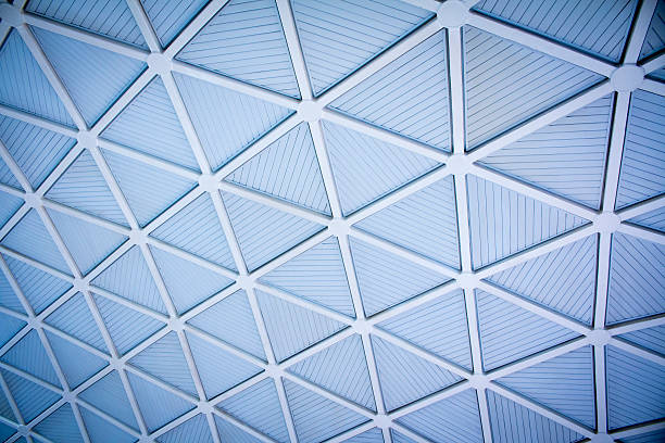 modern roof structure stock photo