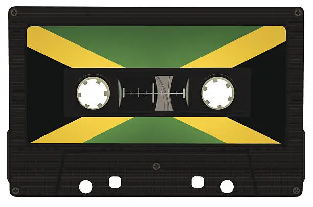 Vector illustration of Reggae vintage tape