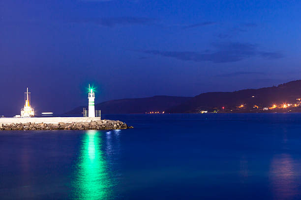 istock Lighthouse at blue time near the Dardanelles 493224778