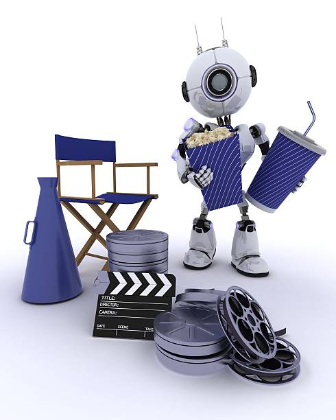 istock Robot in directors chair with megaphone 493237902
