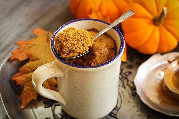 istock Pumpkin Spice Latte Microwave Mug Cake fall dessert 493238166