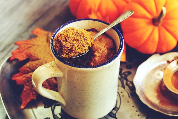 istock Pumpkin Spice Latte Microwave Mug Cake fall dessert 493238172