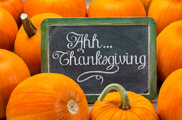istock Ahh ... Thanksgiving sign on blackboard 493238302