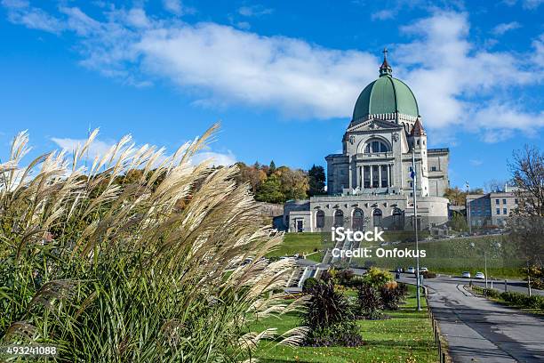 Saint Josephs Oratory In Autumn Montreal Quebec Stock Photo - Download Image Now - 2015, Building Exterior, Built Structure
