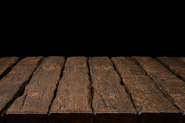 istock Wooden top and dark space 493243172