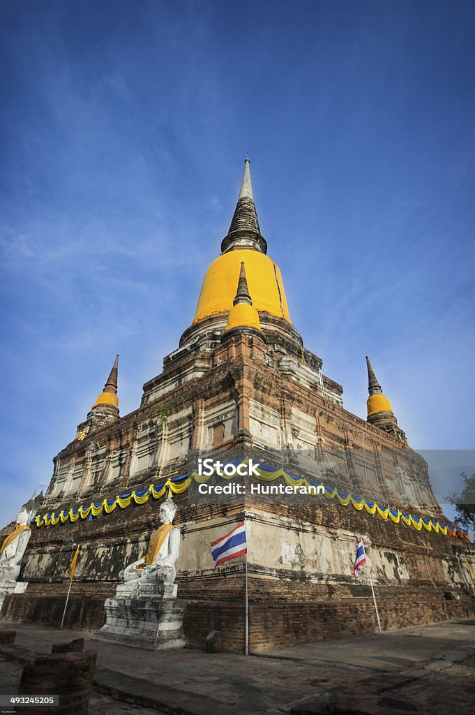 Wat Yai Chai Mongkol in Ayutthaya, Thailand Architecture Stock Photo