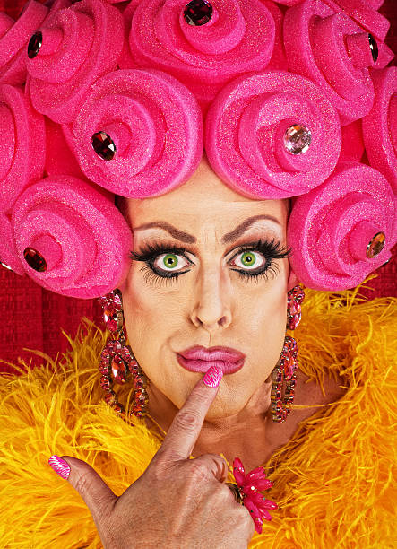 istock Serious Man in Female Makeup 493245339