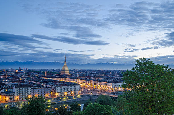 istock Turin (Torino), high definition panorama at twilight 493245359