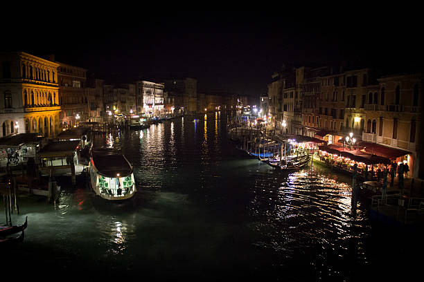 istock Water Bus and the Grand Canal at Night 493245445