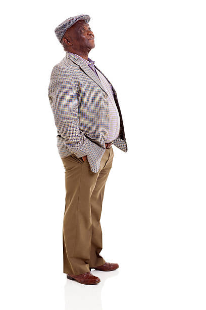 istock old afro american man looking up 493245545