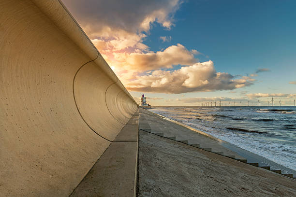 redcar - wind turbine wind turbine yorkshire stock-fotos und bilder