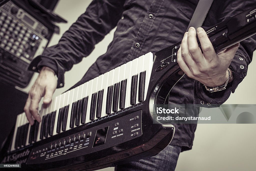 Music and Keytar player keytar player Equipment Stock Photo