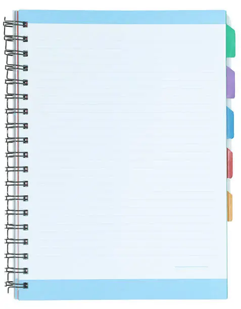 Photo of Opened index notebook