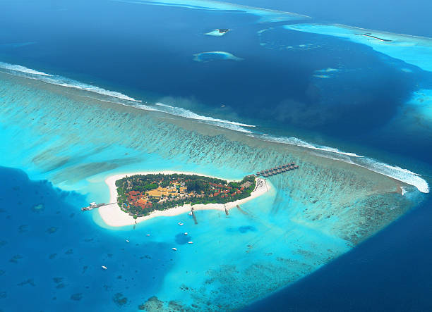 istock Aerial view of Maldives islands 493249791