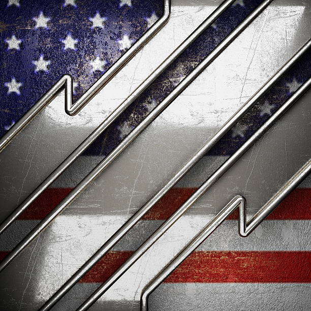 istock silver background painted to US flag 493269354