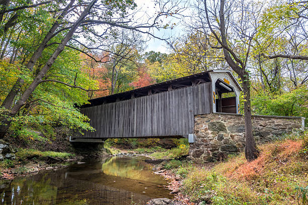 istock Glen Hope Covered Brige during Autumn 493269600