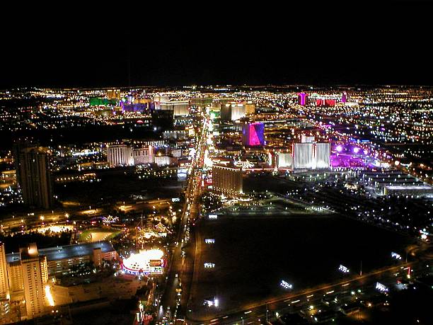 istock Las Vegas cityscape by night, Nevada 493270518