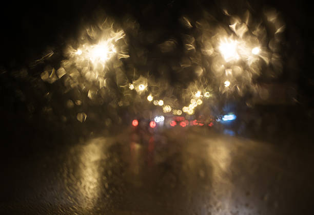 istock Rainy evening in the city.Selective focus.Background. 493270560