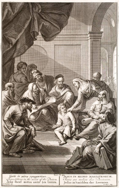 istock Child Jesus, 18th century Bible illustration 493272220