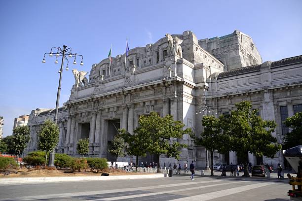 Milan, Italy - November 2, 2015: Milan Central Station Lobby. Milan Central Station is Europe's largest station, is one of Europe's railway hub, Italy. (Italian: Stazione di Milano Centrale)