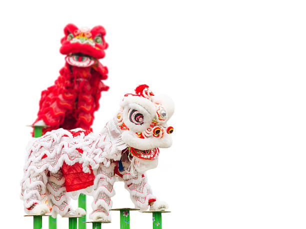 istock Chinese lion costume dance 493277310