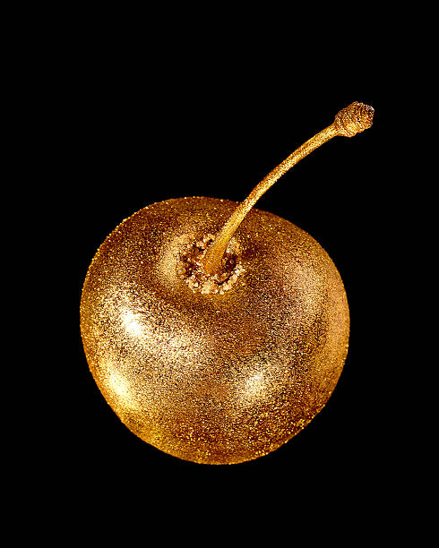 istock golden cherry on a black background isolated 493277822