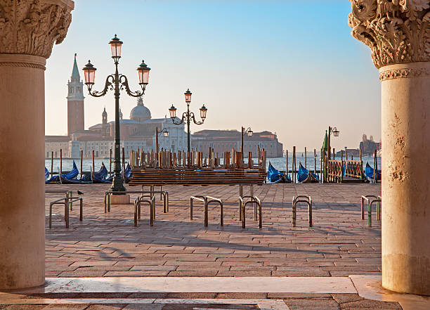istock Venice - Waterfront, gondolas and San Giorgio Maggiore 493278191