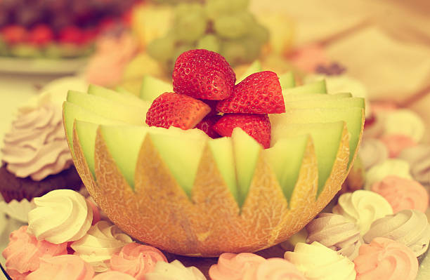 Delicious fruits on table