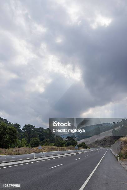 Highway With Heavy Sky Stock Photo - Download Image Now - 2015, Asphalt, Cloud - Sky
