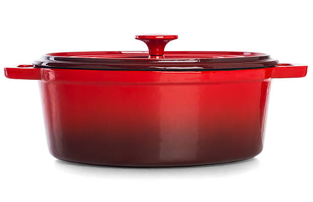 istock Red Pan for cooking the daily meal. 493279982