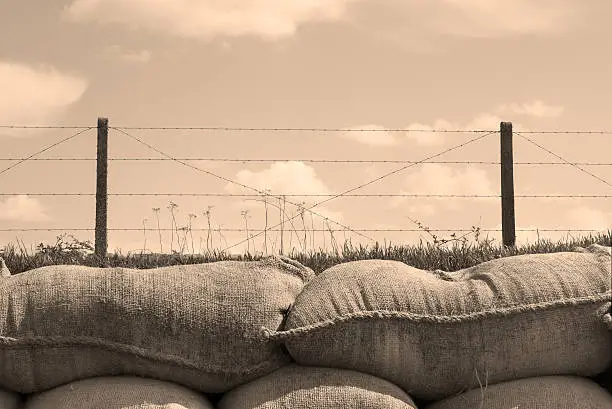Photo of Trenches of death world war one sandbags in Belgium