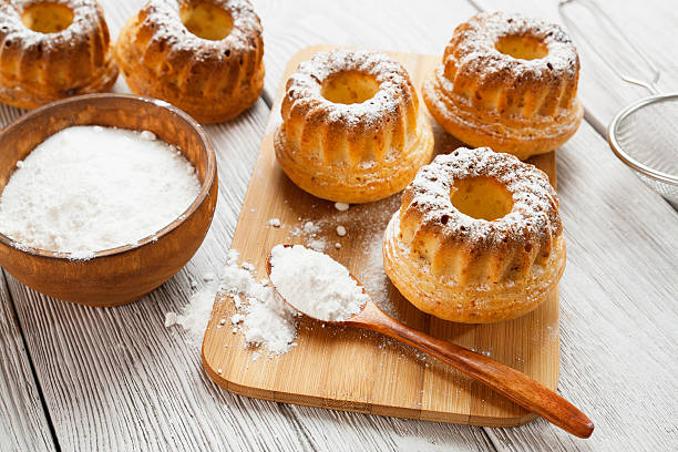 istock Homemade muffins powdered sugar 493280715