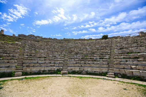 greek theatre in Segesta, Sicily, Italy