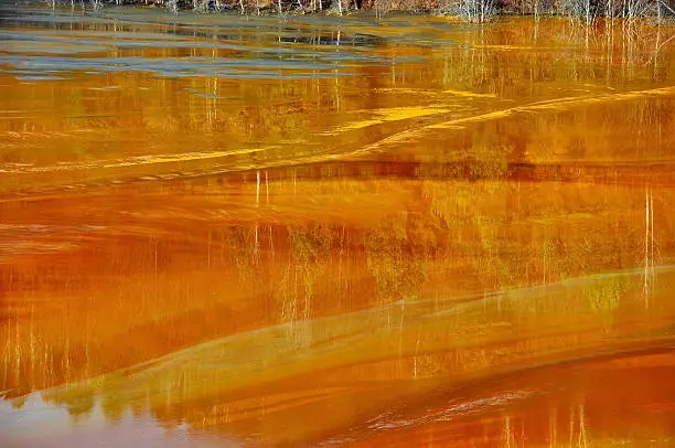 Copper mine water contamination in Geamana, near Rosia Montana, Romania 