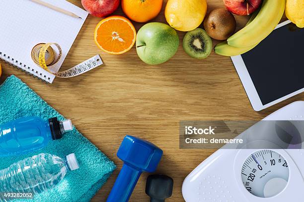Fitness And Weight Loss Stock Photo - Download Image Now - Aspirations, Healthy Lifestyle, Exercising