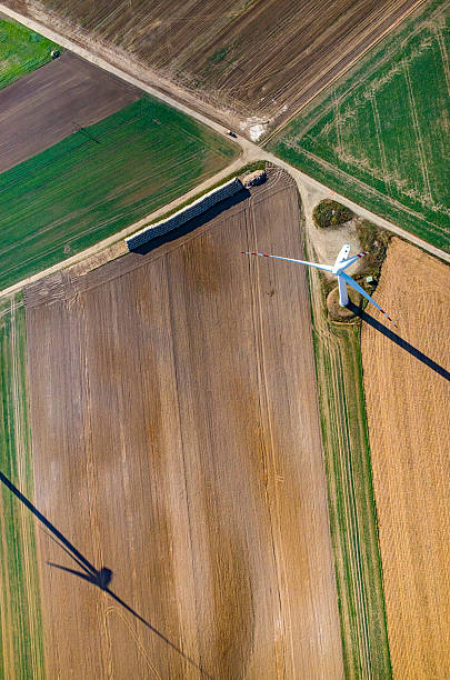 istock Aerial view on the windmill 493282738