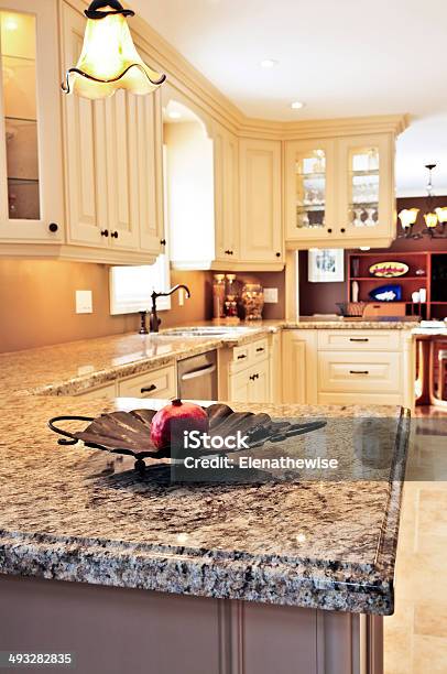 Kitchen Interior Stock Photo - Download Image Now - Beige, Cabinet, Ceramics