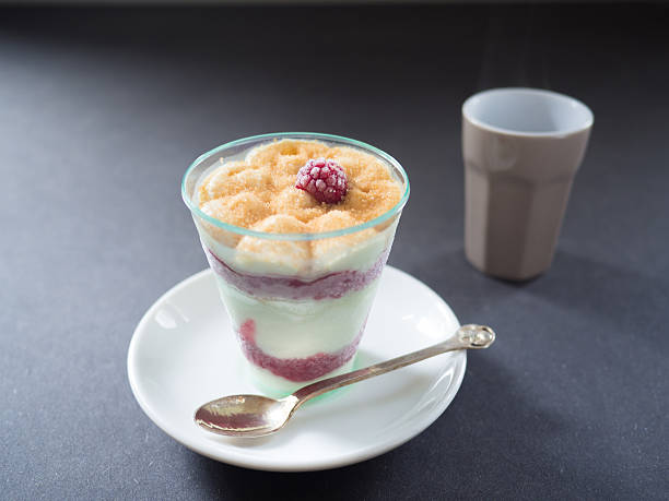 Tasty dessert with an espresso