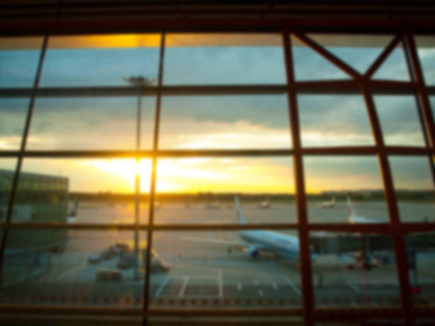 istock Blurred background in the international airport 493283250