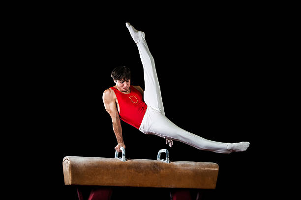 istock Exercising on pommel horse. 493283379