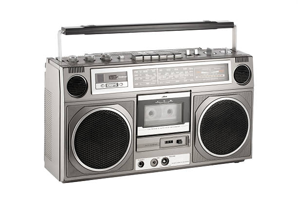 istock Retro ghetto blaster isolated on white with clipping path 493284333